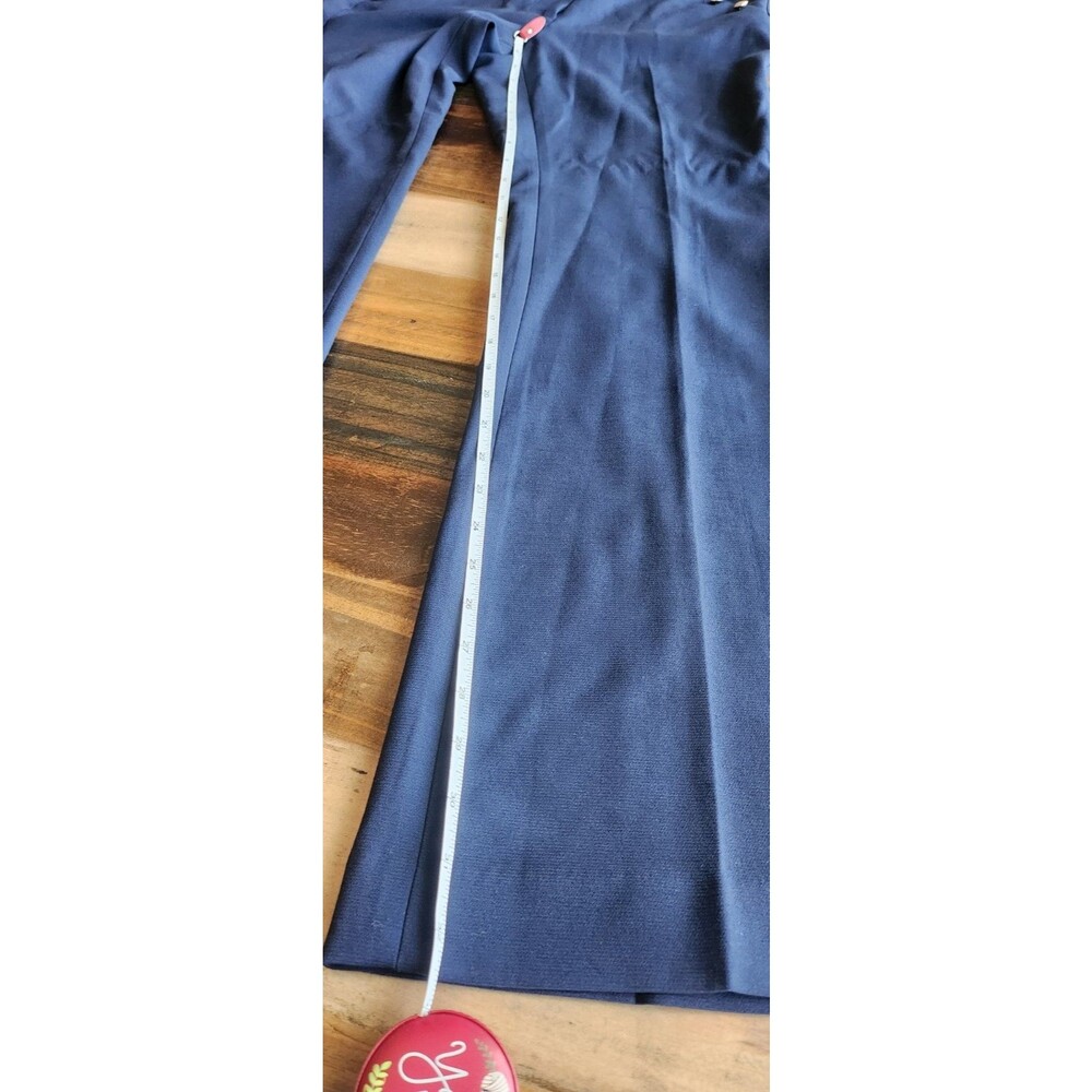 WHBM NWT The Nautical Slim Flare Gold Buttons Navy Blue Sz 8R MSRP $89.00 - Picture 9 of 15